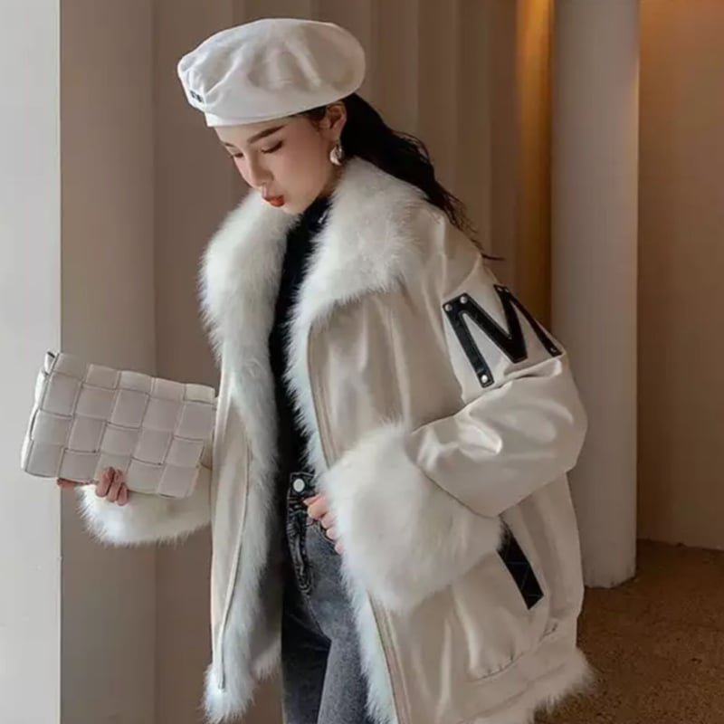 ワンポイントMロゴリバーシブルインナーファーコート/S.M.L/2022AW 