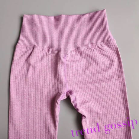 美ラインヒップカラーリブフィットネスセットアップ/トレーニングウェア/5色展開/S.M.L/2020SS