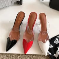 ハートポインテッドトゥクリアパンプス/3色展開/22.5〜25cm/2023SS