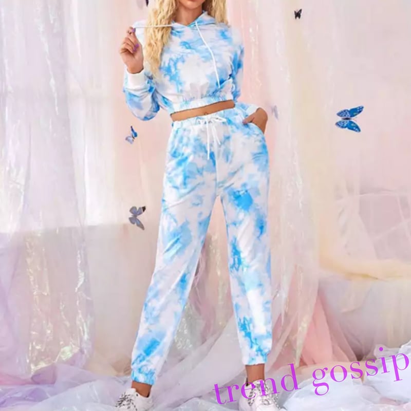 タイダイ柄パーカースウェットセットアップ/3色展開/S～XL/2020AW  