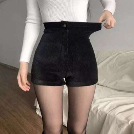 2タイプスーパーストレッチブラックショートパンツ/S〜XXXL/2023SS