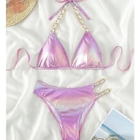 チェーンストラップユニコーンカラービキニ/水着/2色展開/S〜XL/2023SS
