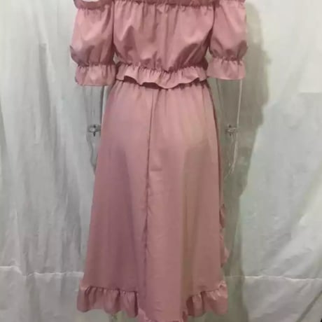 オフショルフリルバックロングスカートセットアップ/3色展開/S〜XL/2022SS