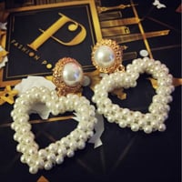 【送料無料】ハートパールシェイクピアス/アクセサリー