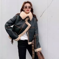 ブラウンライングリーンレザーライダースジャケット/アウター/S〜XXL/2021AW