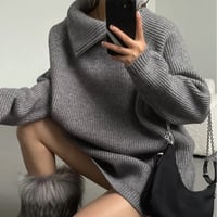 2WAYハイネックダブルジッパーニット/3色展開/S.M.L/2023AW