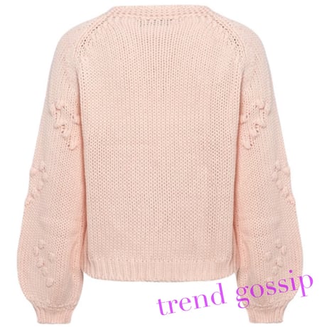 ハイネックボンボンハートニット/2色展開/S.M.L/2020SS