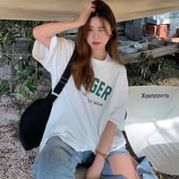 RANGARグリーンロゴオーバーサイズTシャツ/3色展開/S.M.L/2023SS