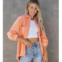 カットオフカラーデニムシャツ/3色展開/S〜XXL/2023SS