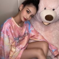 【Blue L即納】デザインロゴタイダイ柄プルオーバー/トレーナー/2色展開/S～XXXL/2020AW