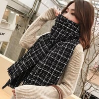 【即納】チェック大判ストール/2色展開/2022AW