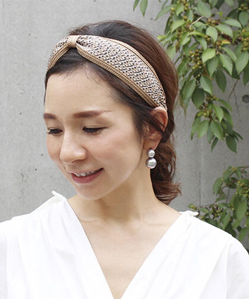 ストロー ヘッドバンド (ブルー マルチ/ネイビー) | STEP-HAIR