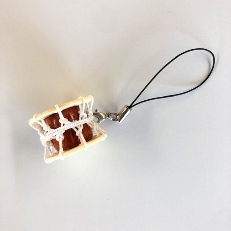 和太鼓ストラップ とんとん拍子 【白】 | 有限会社小野﨑太鼓店