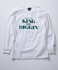 KING OF DIGGIN’  | Official Long Sleeve T-shirt   - White x Green -