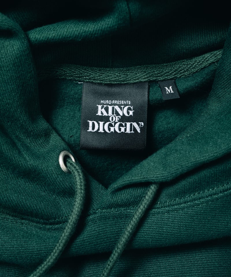KING OF DIGGIN' | Official Hoodie - Green - | C KING OF DIGGIN' | Official Hoodie - Green - | C