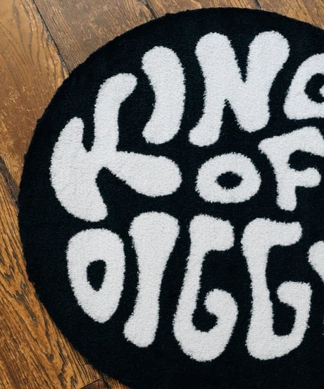KING OF DIGGIN’×cleofus | FLOOR MAT  - BLACK -