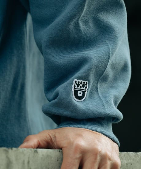 KING OF DIGGIN’×cleofus | Bubble Logo Crewneck - Stone Blue -