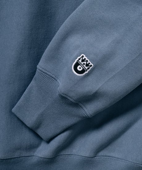 KING OF DIGGIN’×cleofus | Bubble Logo Crewneck - Stone Blue -