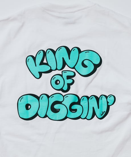 KING OF DIGGIN’×cleofus | Bubble Logo Back Print T-shirt