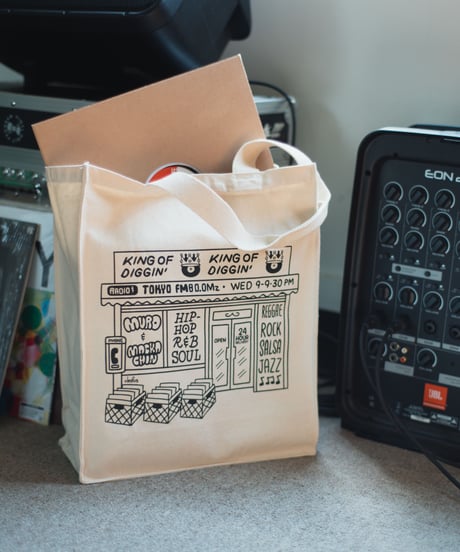 KING OF DIGGIN’×cleofus | Record Store Tote Bag