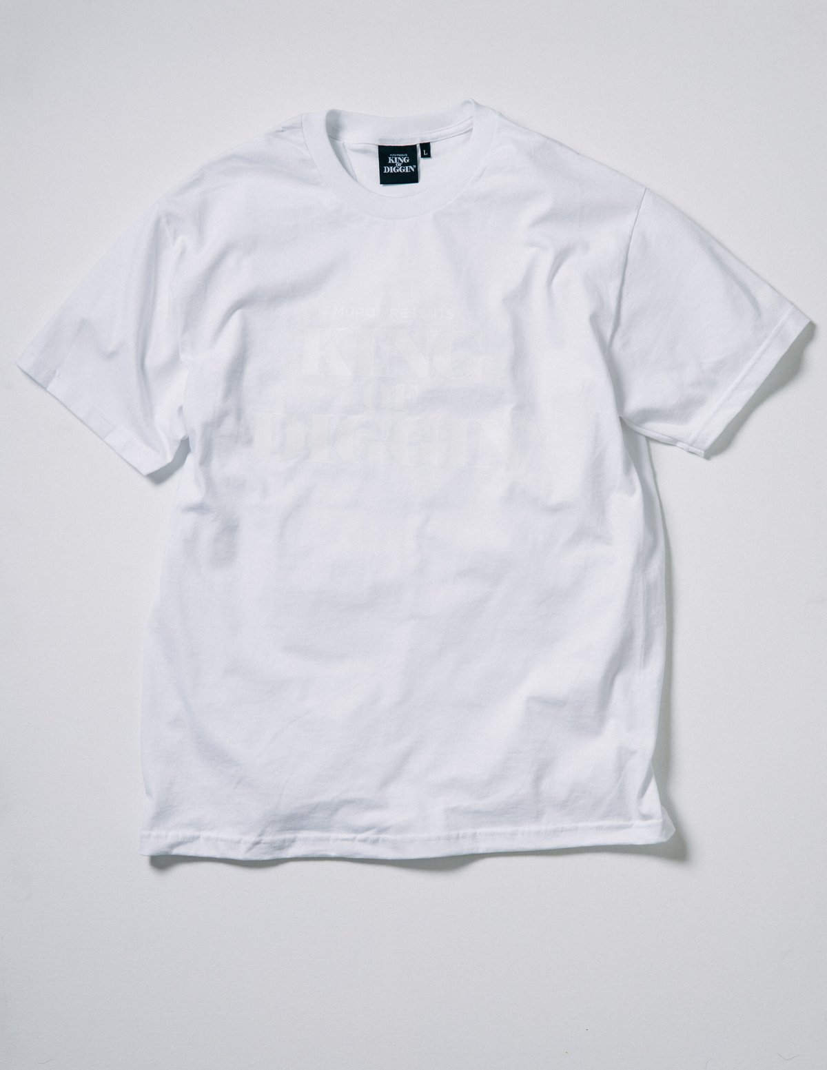 recognize king of diggin 七分丈カットソー KING OF DIGGIN' | Official T-shirt - White x Wh