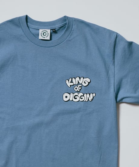 KING OF DIGGIN’×cleofus | Bubble Logo T-shirrt - Stone Blue -