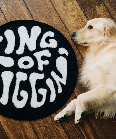 KING OF DIGGIN’×cleofus | FLOOR MAT  - BLACK -