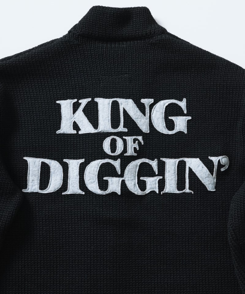 KING OF DIGGIN'×RECOGNIZE | LETTERED CARDIGAN |