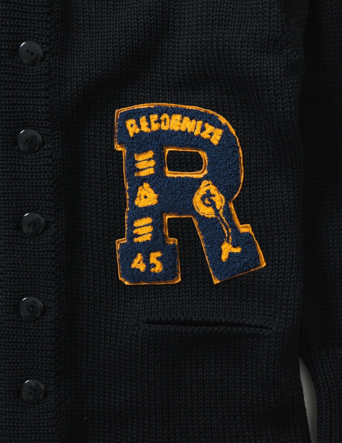 KING OF DIGGIN'×RECOGNIZE | LETTERED CARDIGAN |