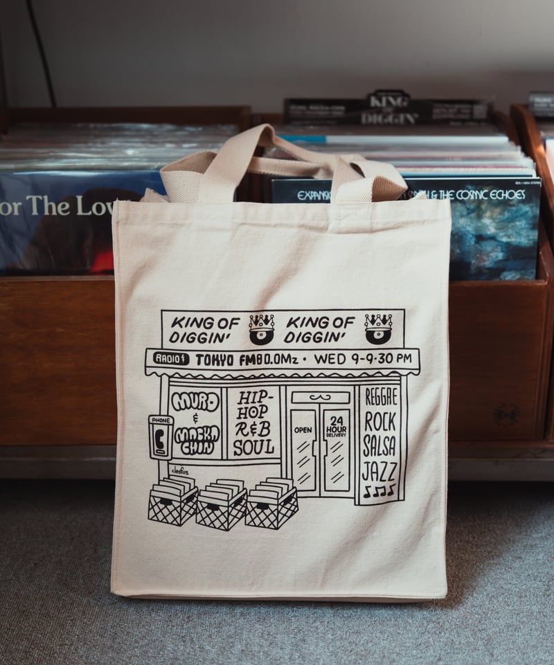 KING OF DIGGIN'×cleofus | Record Store Tote Bag