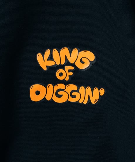 KING OF DIGGIN’×cleofus | Bubble Logo Crewneck - Black -