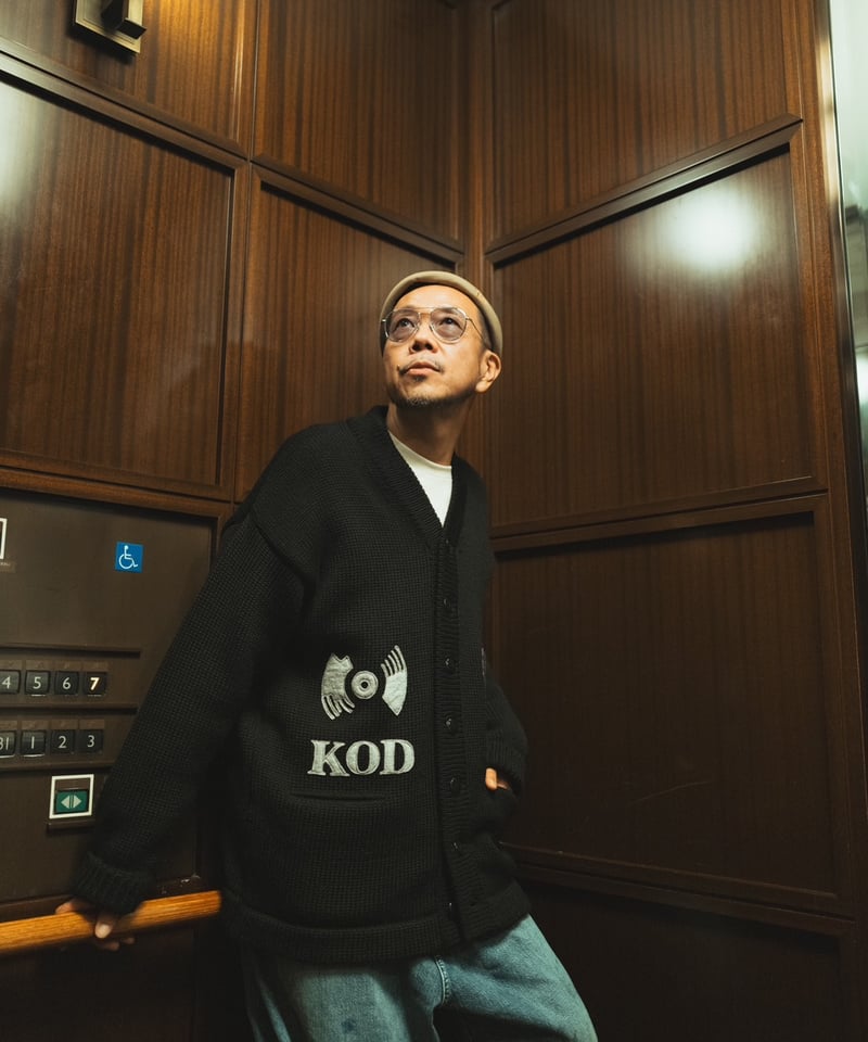 KING OF DIGGIN'×RECOGNIZE | LETTERED CARDIGAN |