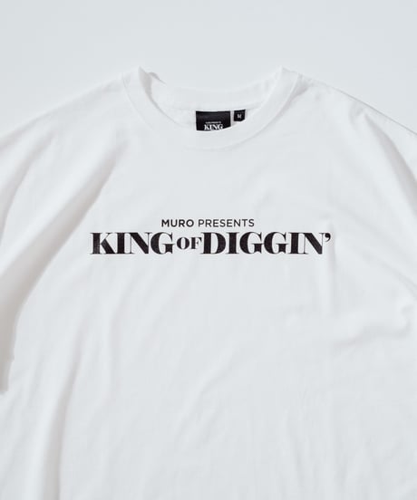 KING OF DIGGIN’ | Standard Logo L/S T-shirts -White-