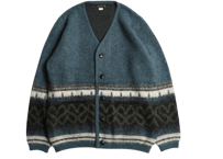 【WESTRIDE】VINTAGE MOHAIR ARGYLE BORDER CARDIGAN