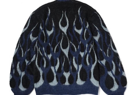 【EVILACT】 FLAMES MOHAIR CARDIGAN