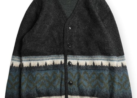 【WESTRIDE】VINTAGE MOHAIR ARGYLE BORDER CARDIGAN
