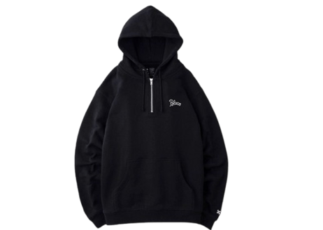 【BLUCO】HEAVY PILE SWEAT HALF ZIP HOODIE -EMB-