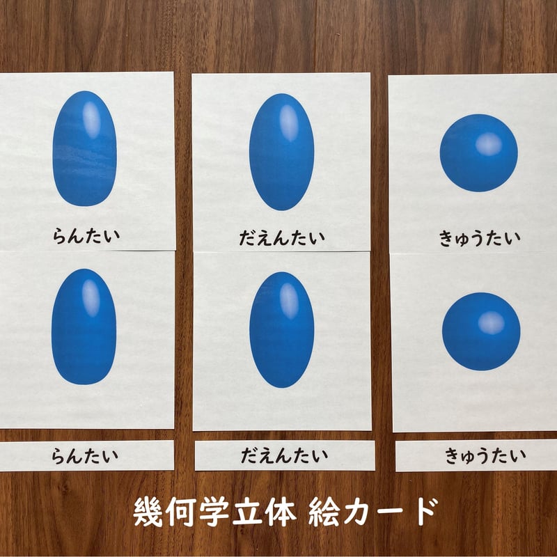 デジタルデータ】幾何学立体 の絵カード☆感覚教育 | Seedling