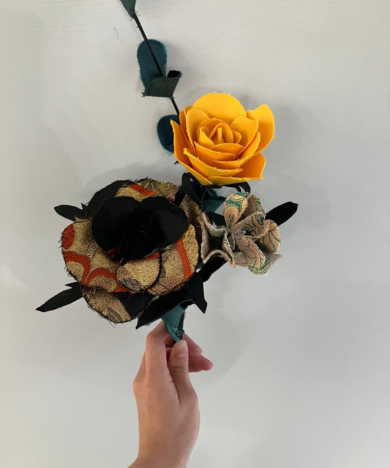 【美品】Aprosio＆Co_アプロジオアンドコー_ビーズバッグ_緑_花柄 セール】 オーガンジー花柄ジャカードワンピース （ロング