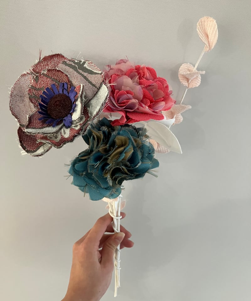 【美品】Aprosio＆Co_アプロジオアンドコー_ビーズバッグ_緑_花柄 Lovéco