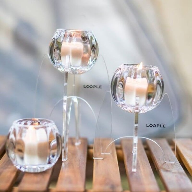 キャンドルグラススタンド クリア | yellowknife Outdoor Shop