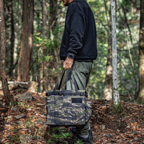 WHATNOT／ワンタッチバケット タイガーカモ｜ONE TOUCH BUCKET TIGER CAMO