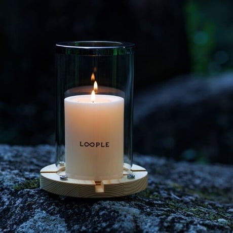 【LOOPLE（ループル）】キャンドルシリンダー「ウッド」