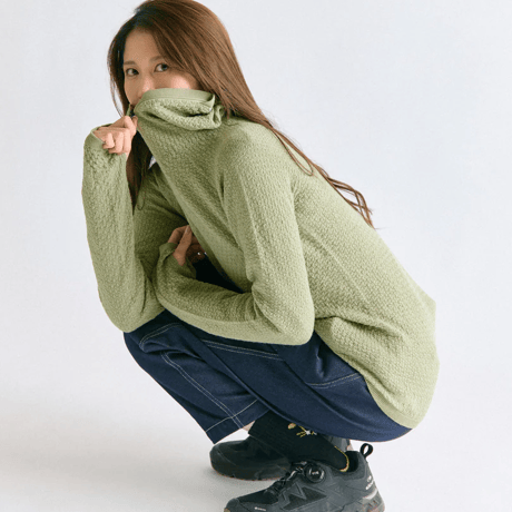【BRING】 WUNDERWEAR シームレスハーフジップフーディー