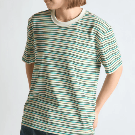 【BRING（ブリング）】DRYCOTTONY マルチボーダーTシャツ
