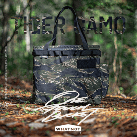 WHATNOT／ワンタッチバケット タイガーカモ｜ONE TOUCH BUCKET TIGER CAMO