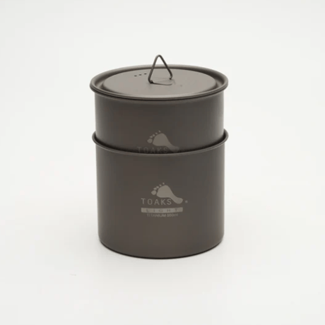 【TOAKS】　ウルトラライトチタンポットセット 550ml　(蓋つき・ハンドルなし)