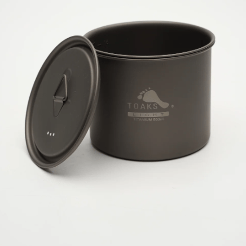 TOAKS】 ウルトラライトチタンポットセット 550ml (蓋つき・ハンドル