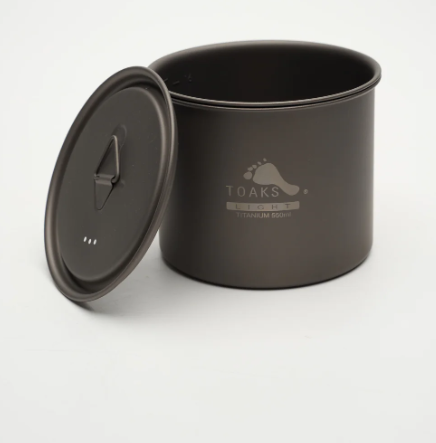 TOAKS】 ウルトラライトチタンポットセット 550ml (蓋つき・ハンドル