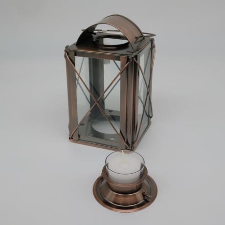【LOOPLE（ループル）】ブリキランタン「角」ブロンズ